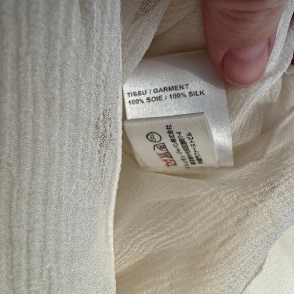 Chloe Ivory Silk Chiffon Dress, size 38 (fits like size small) - Picture 7 of 10